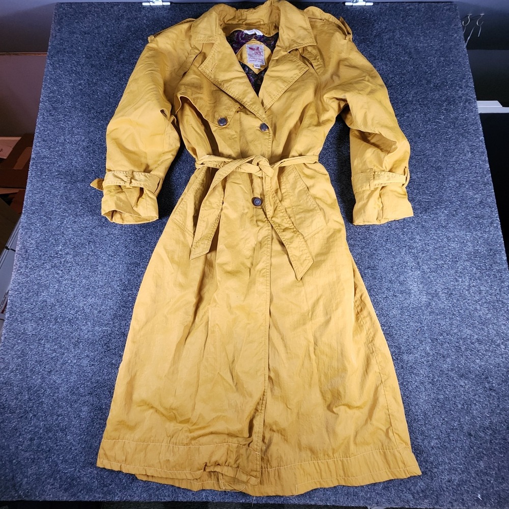 Vintage THE WATERS EDGE For Michelle Stuart Trench‎ Coat Removable Lining Size 8